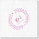 Laurel Wreath with Heart and Initials Deville Napkins Image 1 of 3